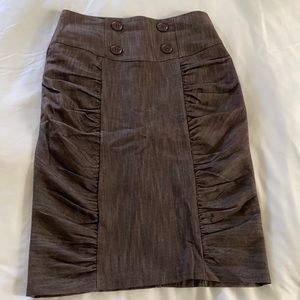 Charlotte Russe brown pencil skirt, size medium